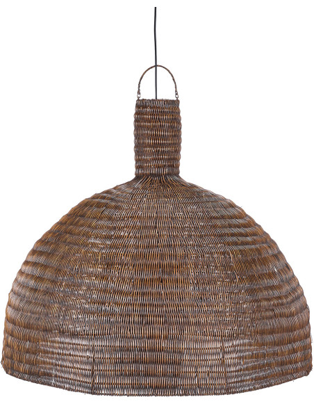 Suspension dôme en rotin noyer foncé 100 x 100 x 84 cm The Dome