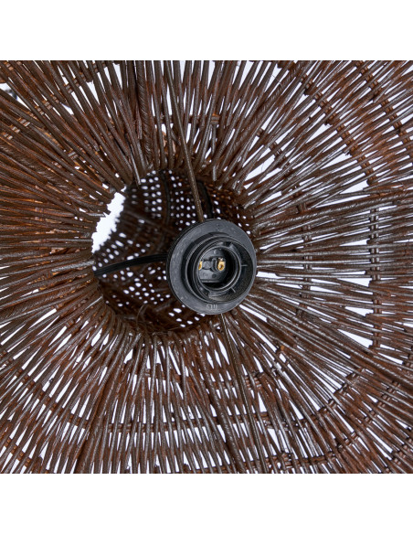 Suspension dôme en rotin noyer foncé 100 x 100 x 84 cm The Dome