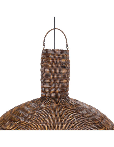 Suspension dôme en rotin noyer foncé 100 x 100 x 84 cm The Dome