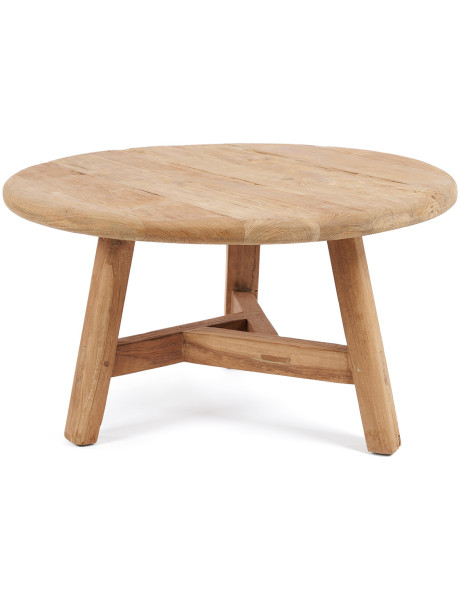 Table basse ronde en teck récupéré naturel 80 x 80 x 45...