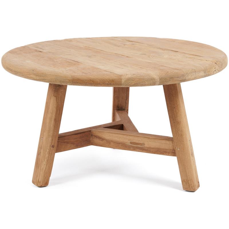 Table basse ronde en teck récupéré...