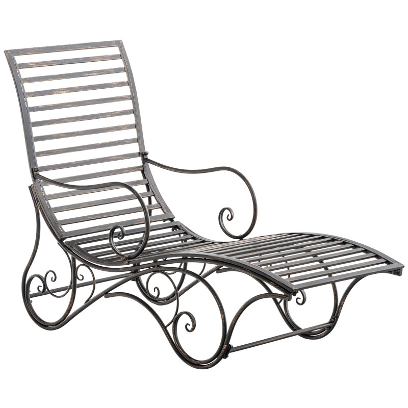 Chaise longue de jardin en métal...