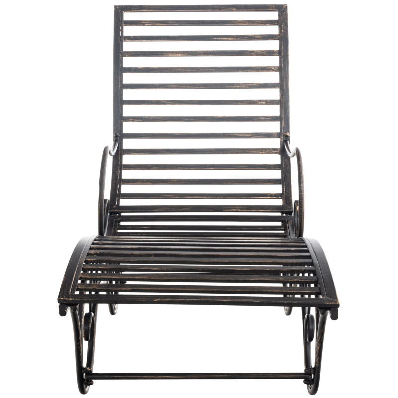 Chaise longue de jardin en métal...