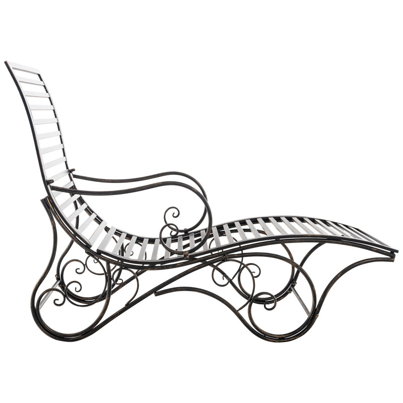 Chaise longue de jardin en métal...