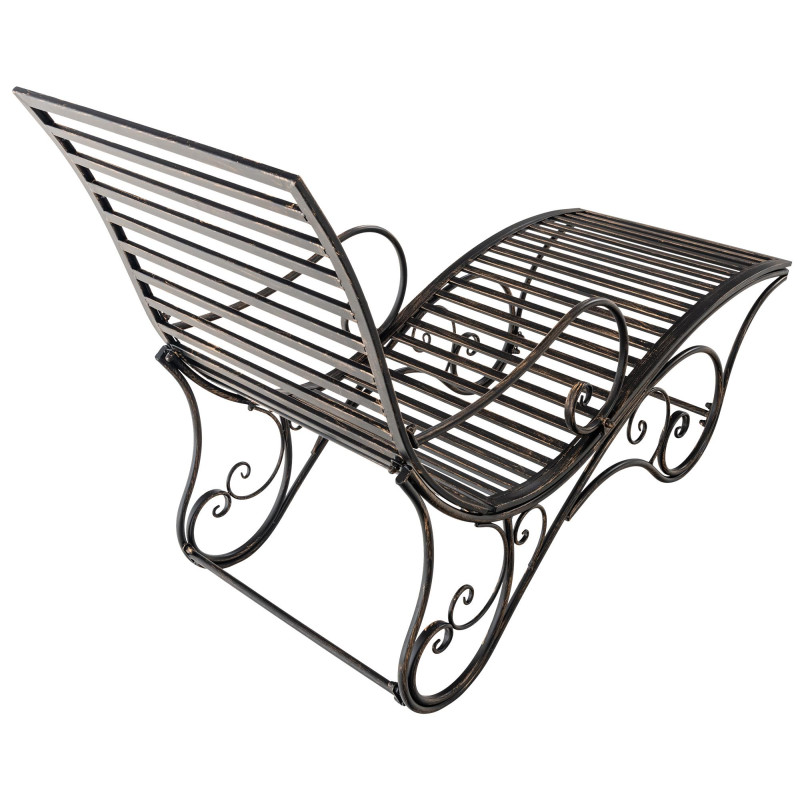 Chaise longue de jardin en métal...