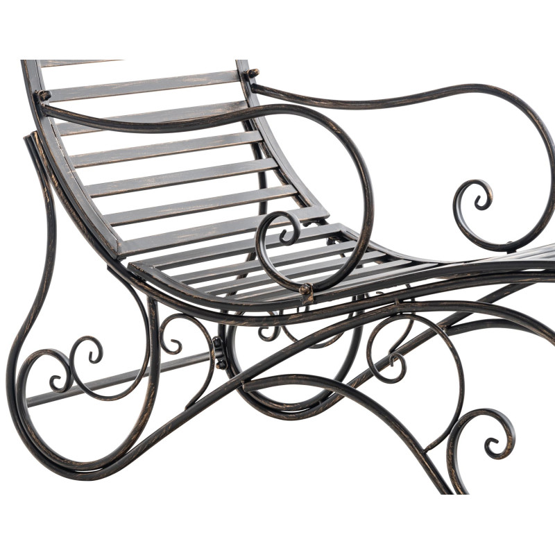 Chaise longue de jardin en métal...