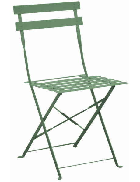 Lot de 4 chaises de jardin pliantes en acier amande 41 x...
