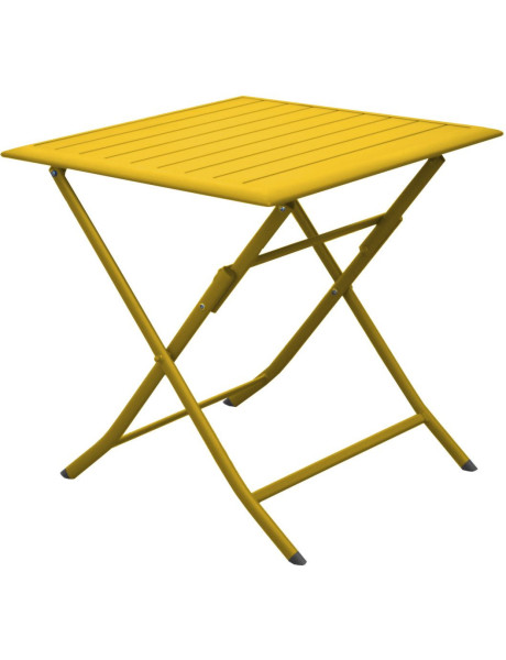Table de jardin carrée pliante en aluminium et acier...