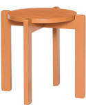 Tabouret orange en MDF et chêne Ø 45 x H 42 cm Always