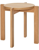 Tabouret naturel en MDF et chêne Ø 45 x H 42 cm Always