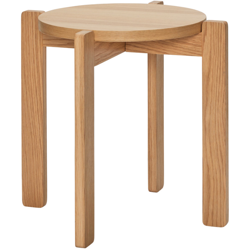 Tabouret naturel en MDF et chêne Ø 45...