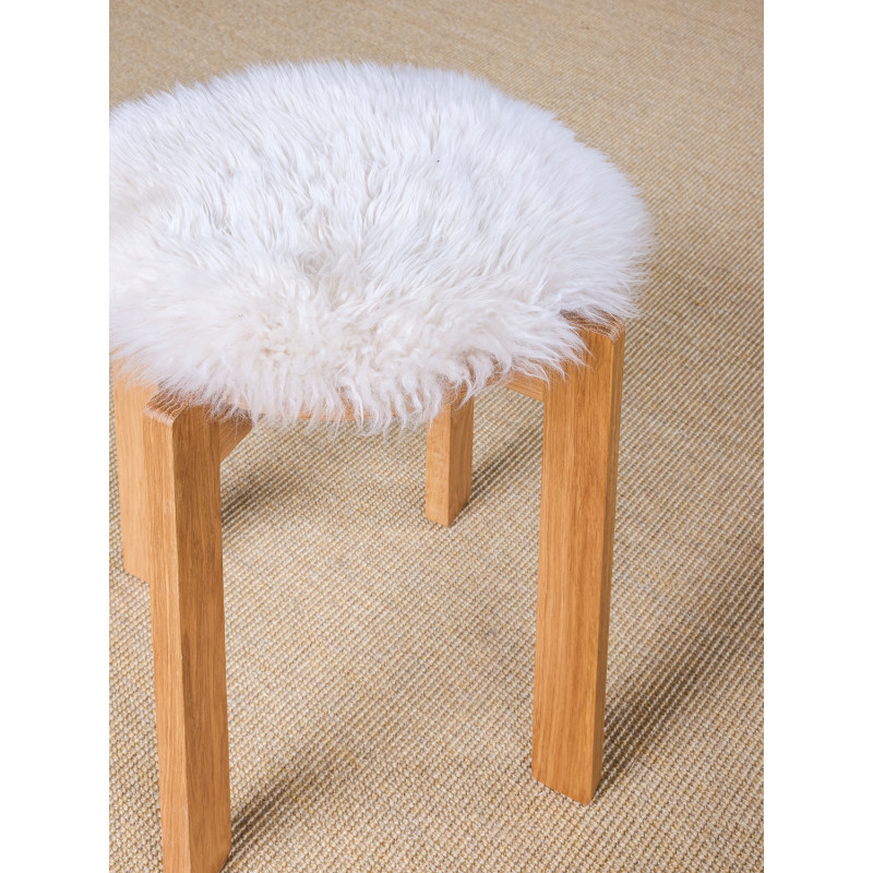 Tabouret naturel en MDF et chêne Ø 45...