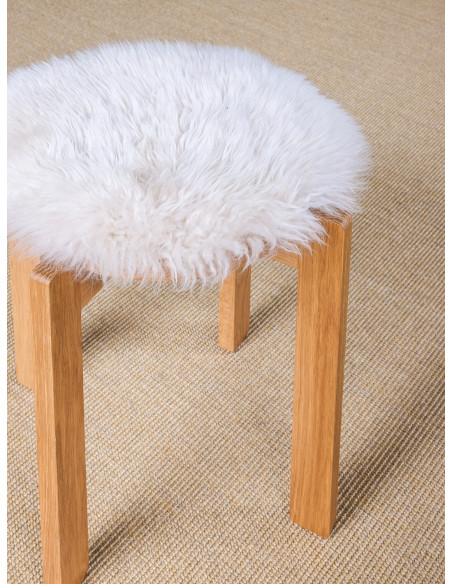 Tabouret naturel en MDF et chêne Ø 45 x H 42 cm Always
