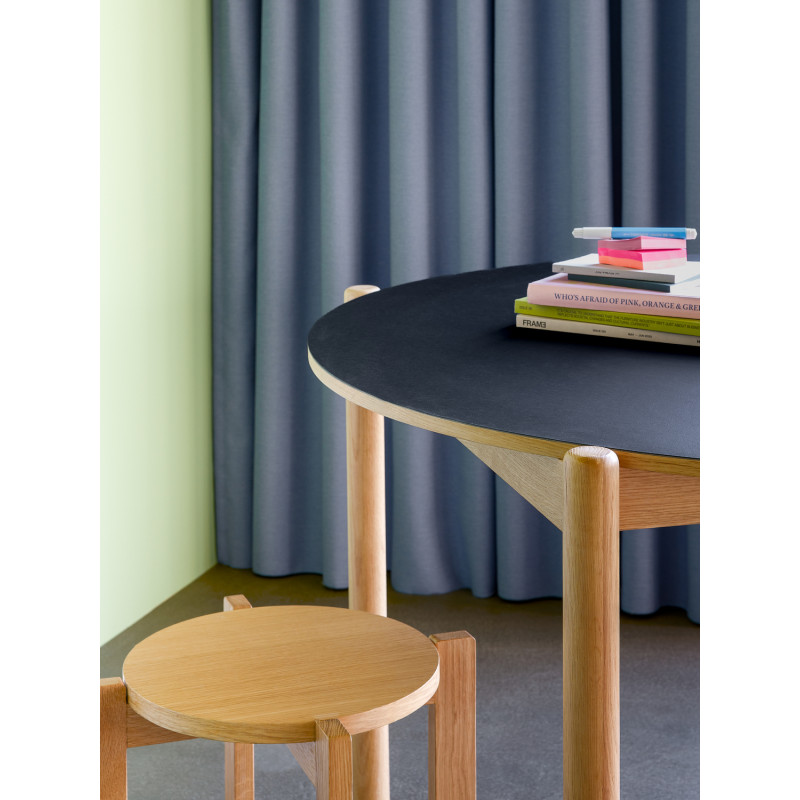 Tabouret naturel en MDF et chêne Ø 45...