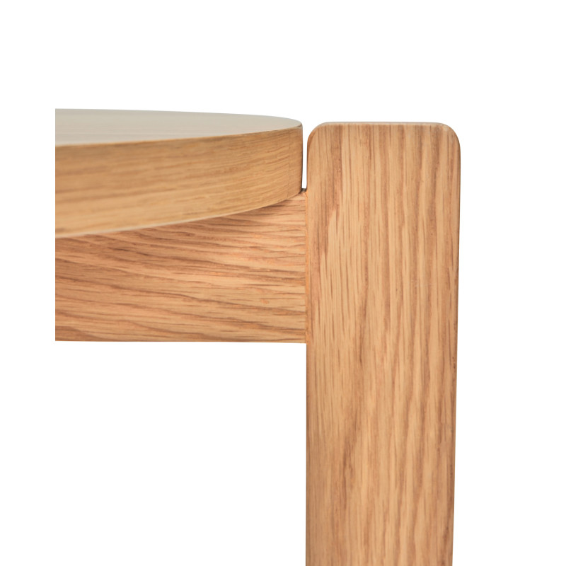 Tabouret naturel en MDF et chêne Ø 45...