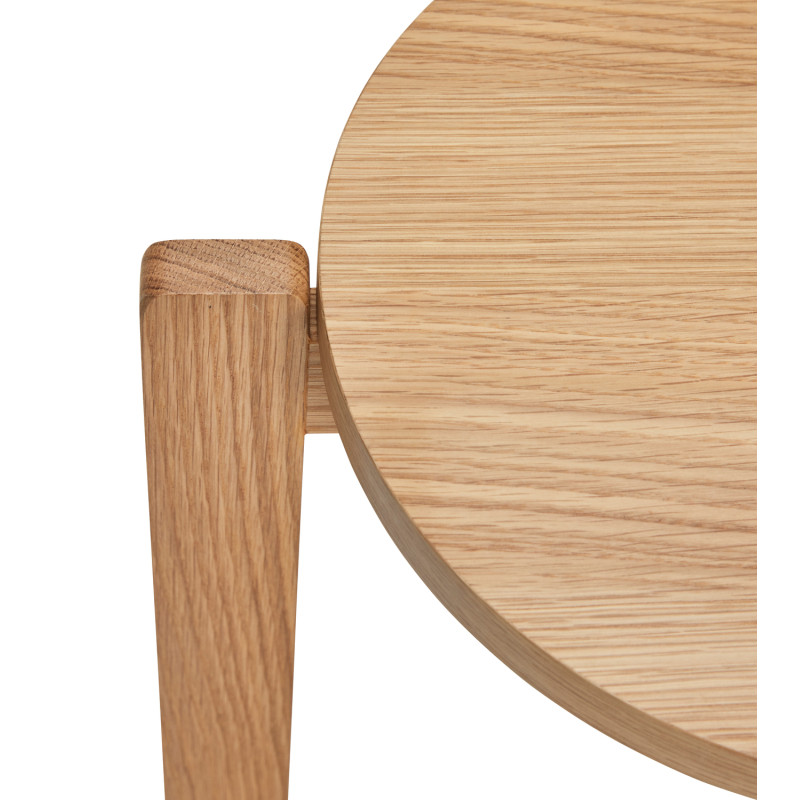 Tabouret naturel en MDF et chêne Ø 45...