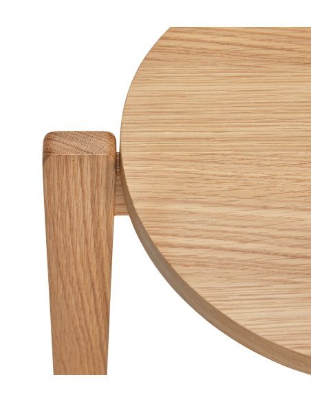 Tabouret naturel en MDF et chêne Ø 45 x H 42 cm Always