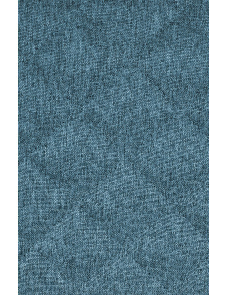 Tabouret de bar réglable pivotant bleu en tissu et métal noir 50 x 52 x 84 à 105 cm Oziel