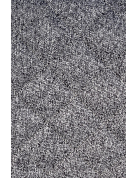 Tabouret de bar réglable pivotant gris en tissu et métal noir 50 x 52 x 84 à 105 cm Oziel
