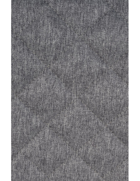 Tabouret de bar réglable pivotant gris foncé en tissu et métal noir 50 x 52 x 84 à 105 cm Oziel