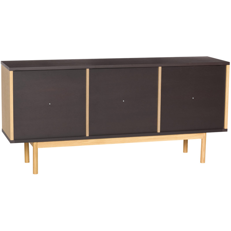 Buffet bas marron et naturel en MDF...