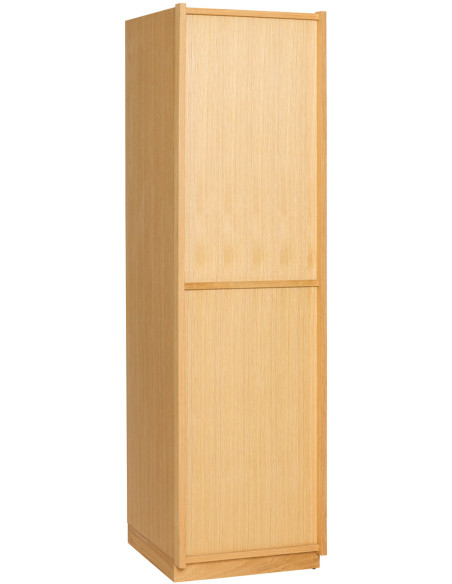 Armoire penderie étroite naturelle en MDF et chêne 50 x 55 x 181 cm Kura