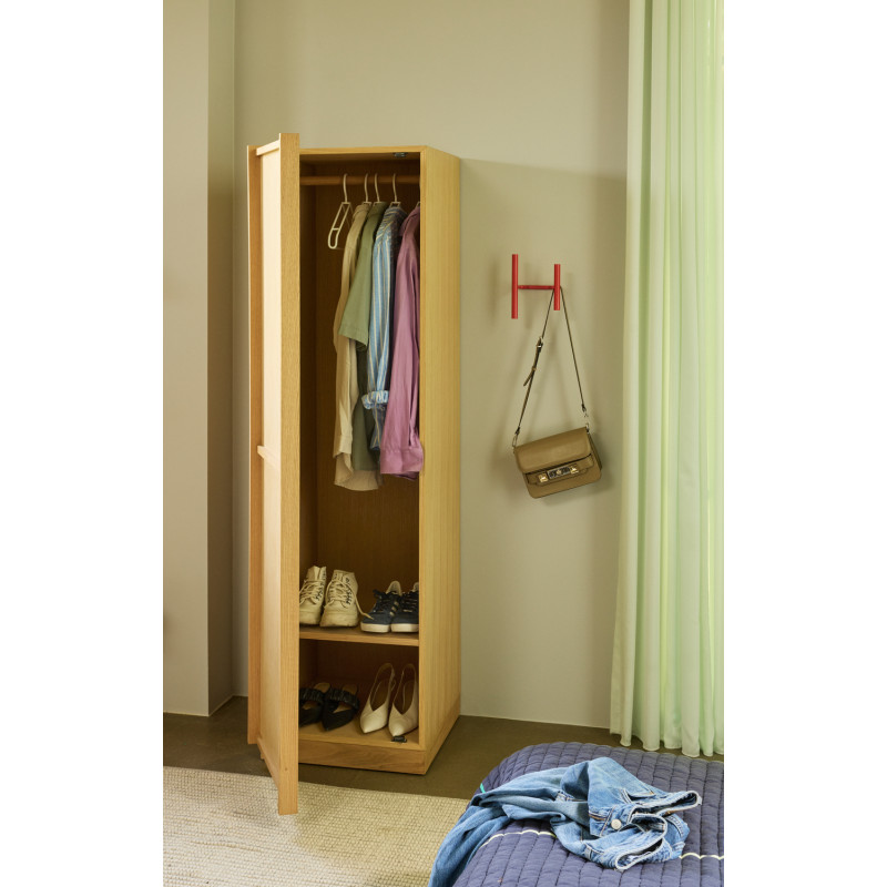 Armoire penderie étroite naturelle en...