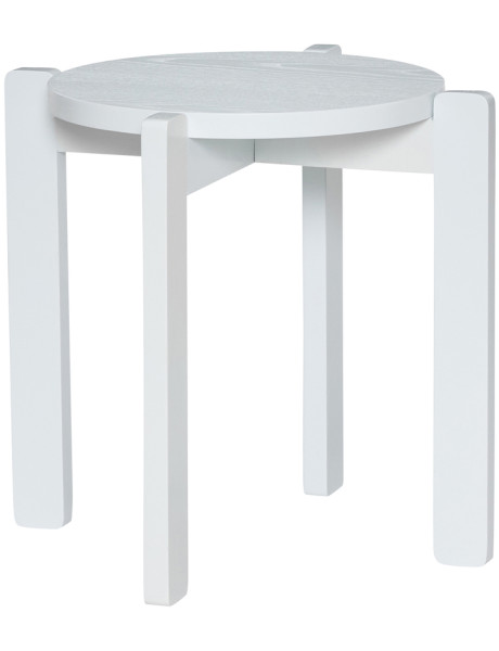 Tabouret gris clair en MDF et chêne Ø 45 x H 42 cm Always