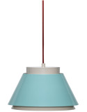 Suspension bleu et beige en fer Ø 25 x H 15 cm Remi