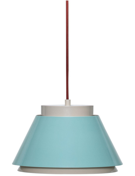 Suspension bleu et beige en fer Ø 25 x H 15 cm Remi