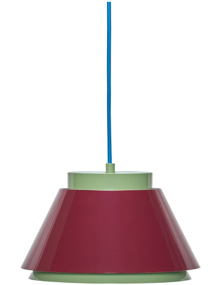 Suspension vert et rouge en fer Ø 25 x H 15 cm Remi