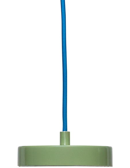 Suspension vert et rouge en fer Ø 25 x H 15 cm Remi