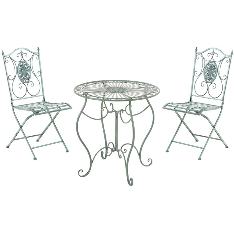 Salon de jardin 2 personnes vert...
