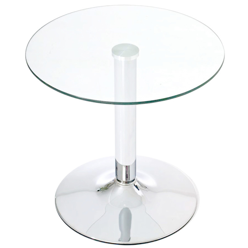 Table d’appoint ronde en verre...