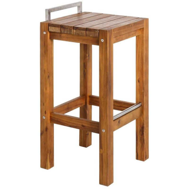 Tabouret haut de jardin naturel et...