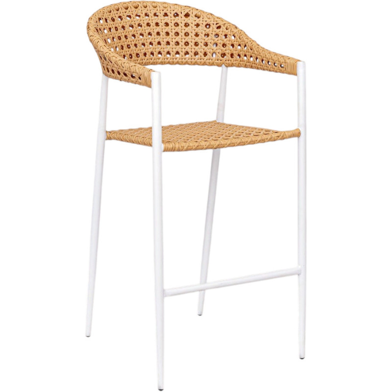 Tabouret de bar extérieur blanc et...
