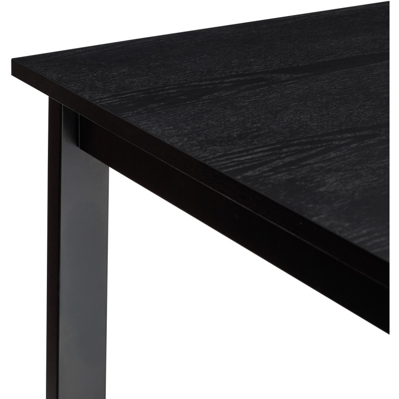 Table à manger rectangulaire noire en...
