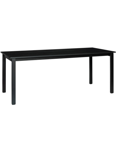 Table à manger rectangulaire noire en placage de frêne,...