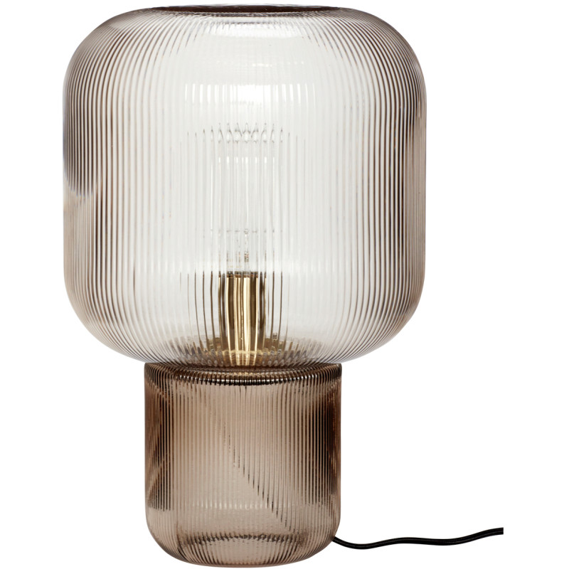 Lampe à poser marron en verre soufflé...