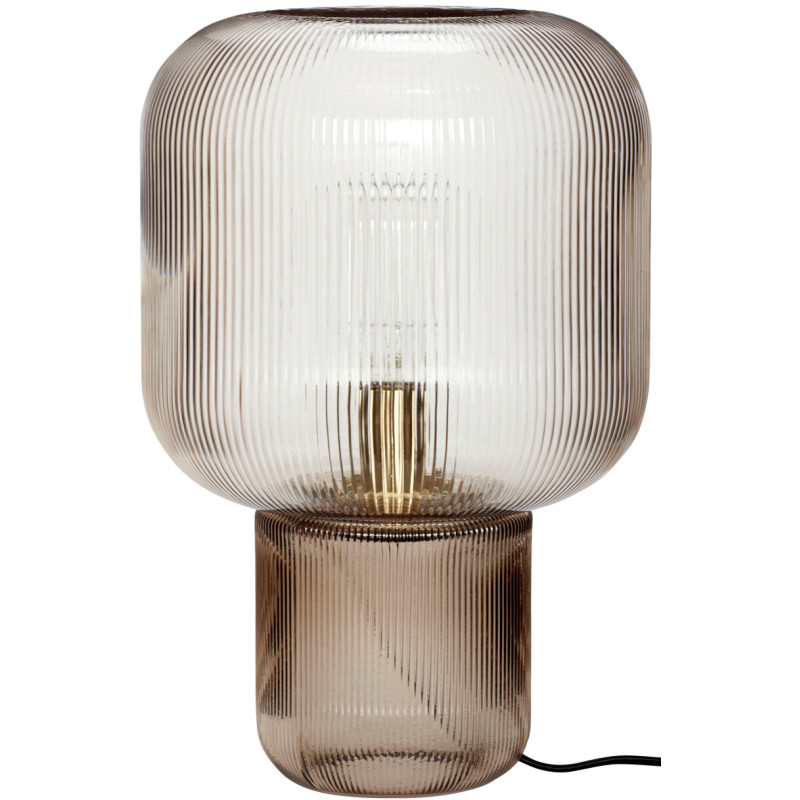 Lampe à poser marron en verre soufflé...