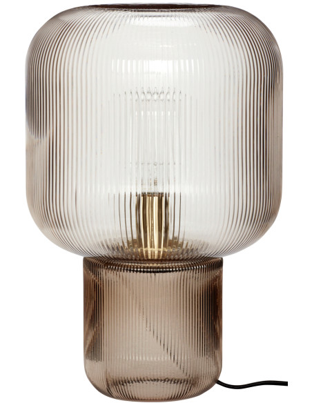 Lampe à poser marron en verre soufflé Ø 27 x H 42 cm Pirum