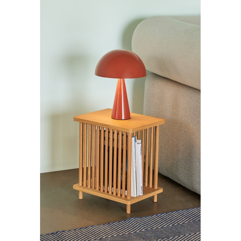 Lampe à poser rouge en fer Ø 25 x H...