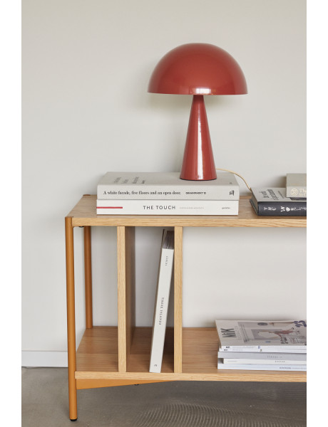 Lampe à poser rouge en fer Ø 25 x H 34 cm Mush Mini Hübsch - 2