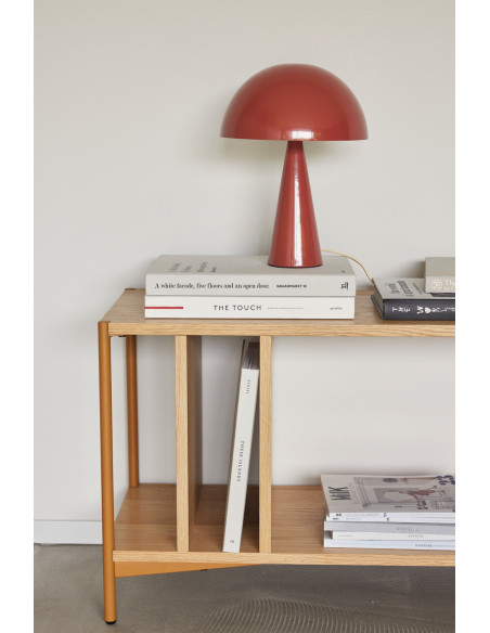 Lampe à poser rouge en fer Ø 25 x H 34 cm Mush Mini