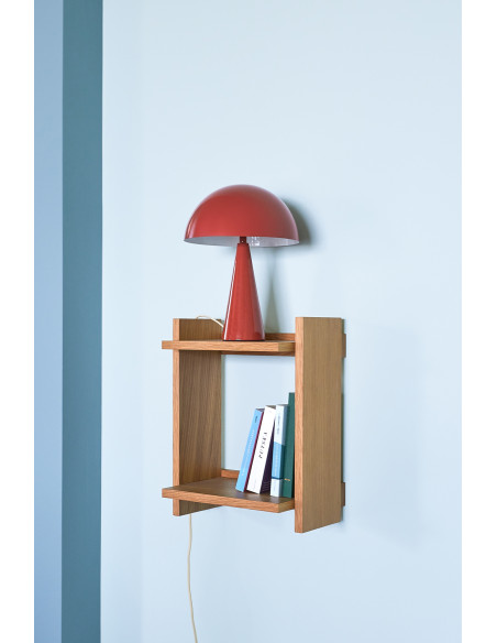 Lampe à poser rouge en fer Ø 25 x H 34 cm Mush Mini
