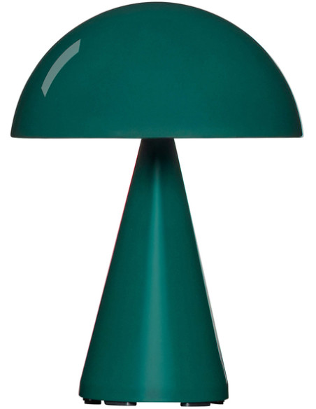 Lampe à poser LED rechargeable vert foncé en fer Ø 15 x H 20 cm Mush
