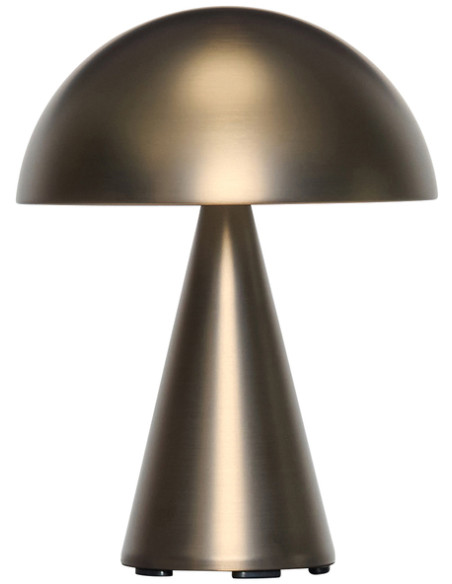Lampe à poser LED rechargeable laiton bruni en fer Ø 15 x H 20 cm Mush