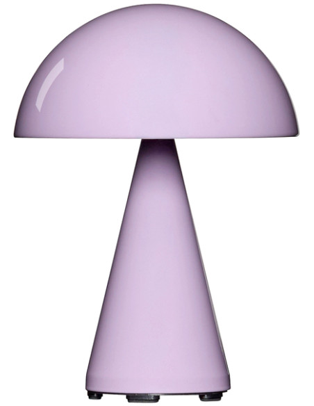 Lampe à poser LED rechargeable rose clair en fer Ø 15 x H 20 cm Mush