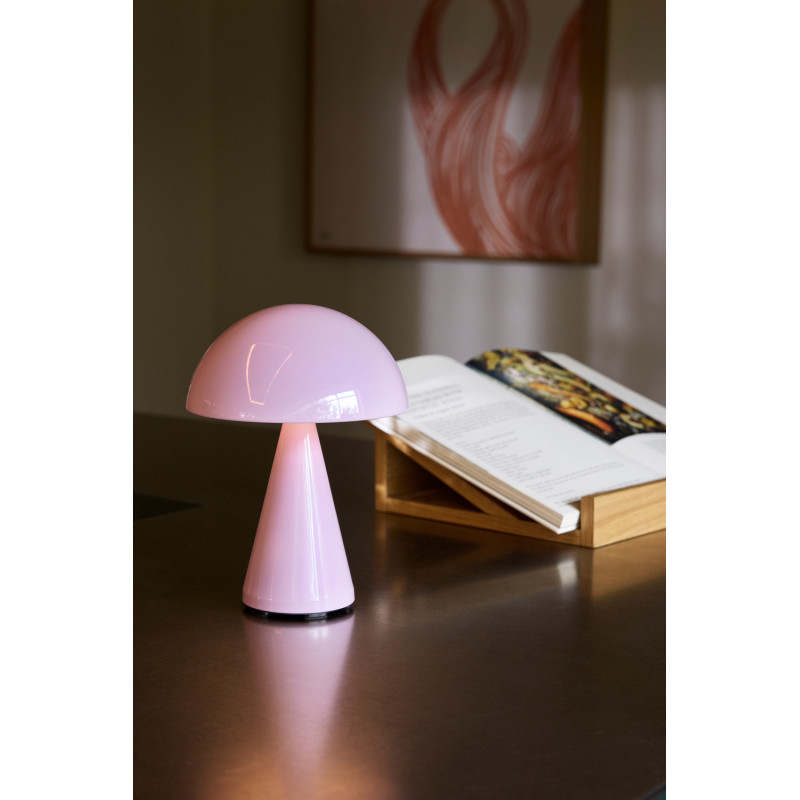 Lampe à poser LED rechargeable rose...