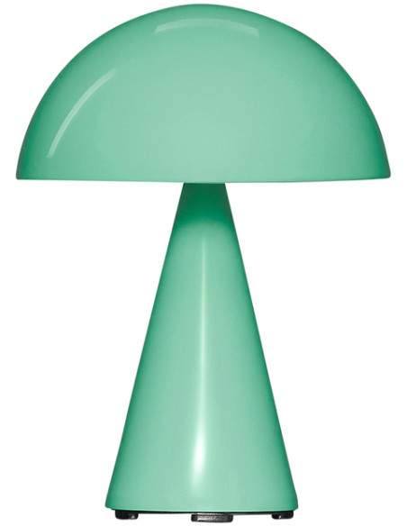 Lampe à poser LED rechargeable verte en fer et polycarbonate Ø 15 x H 20 cm Mush